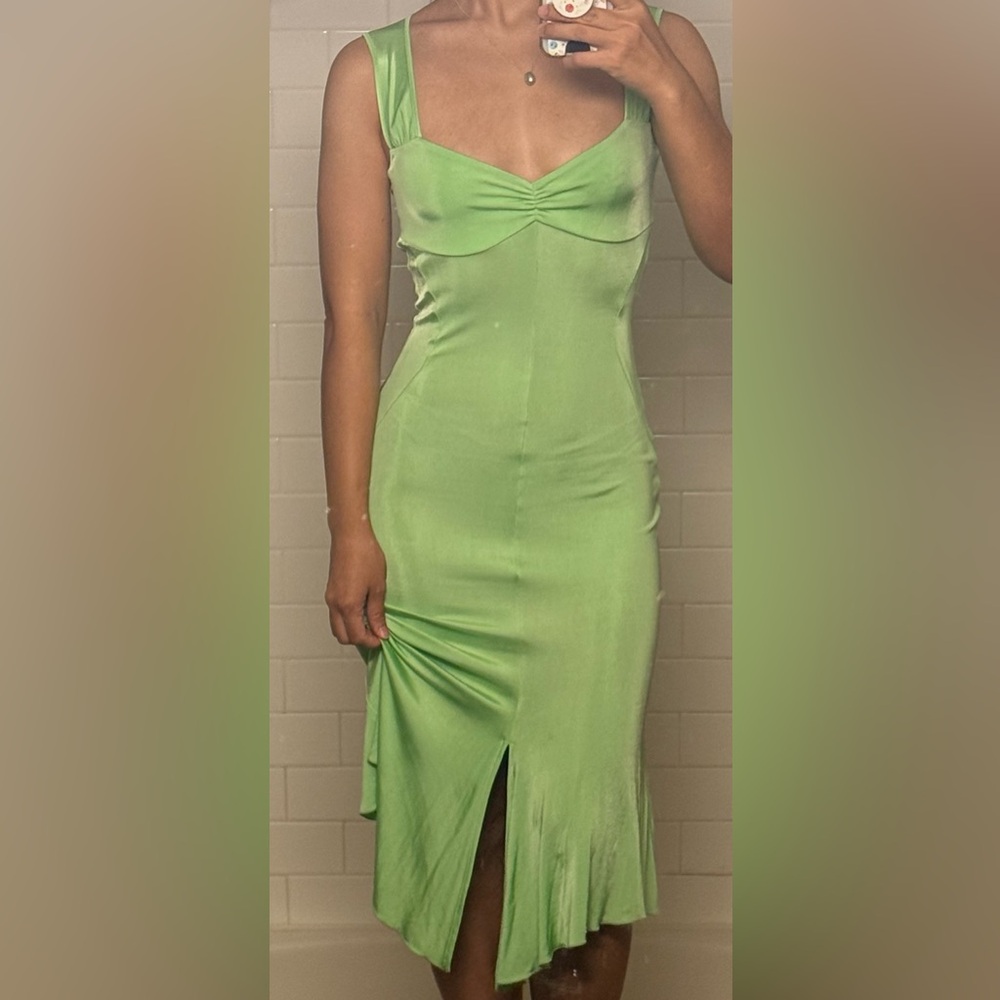 Versace Jeans Collection Lime Green Dress XS - S/M Vintage